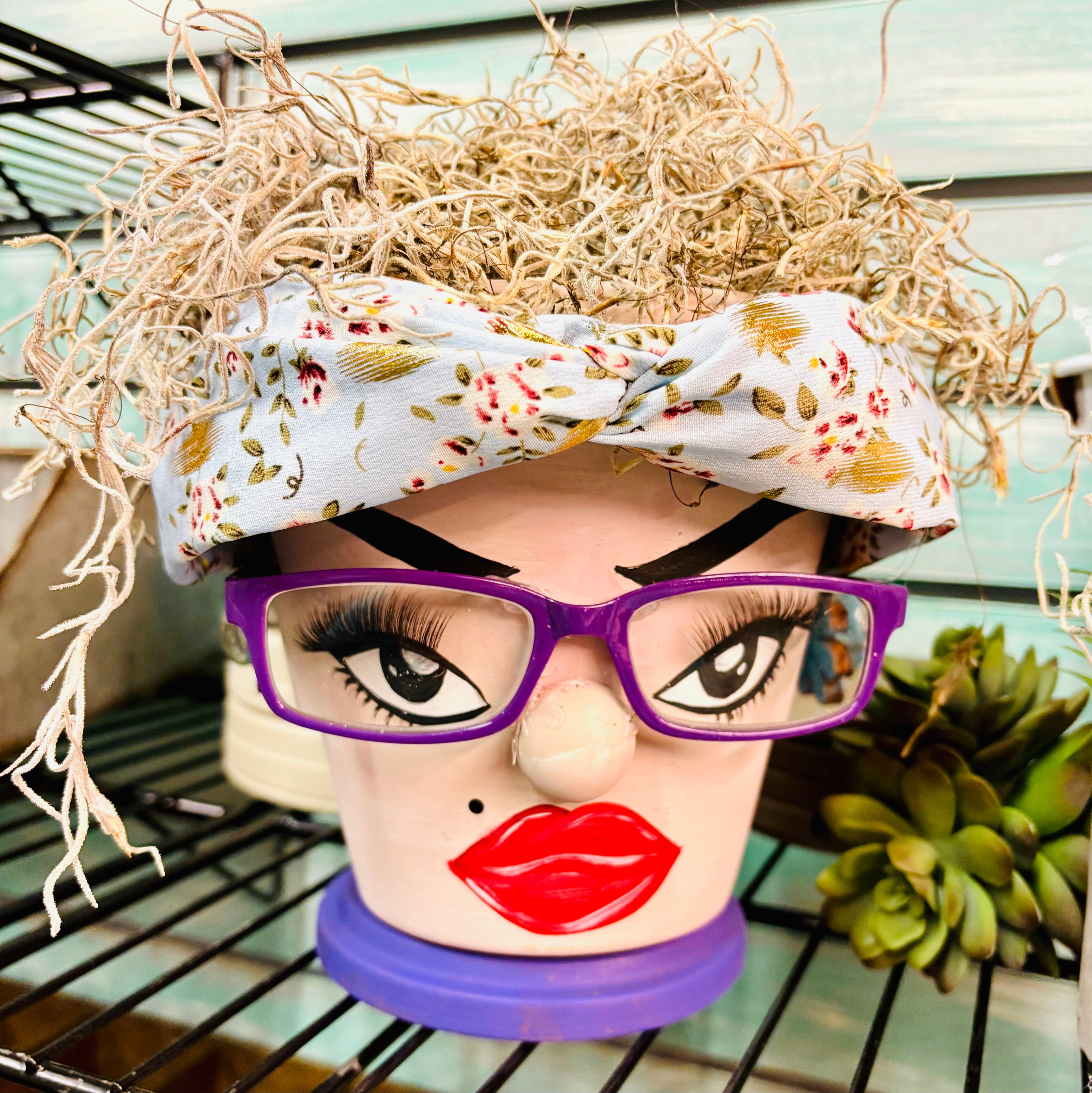 pothead pot Crazy Pot Head Face Planters – Painted Turtle Craft Co