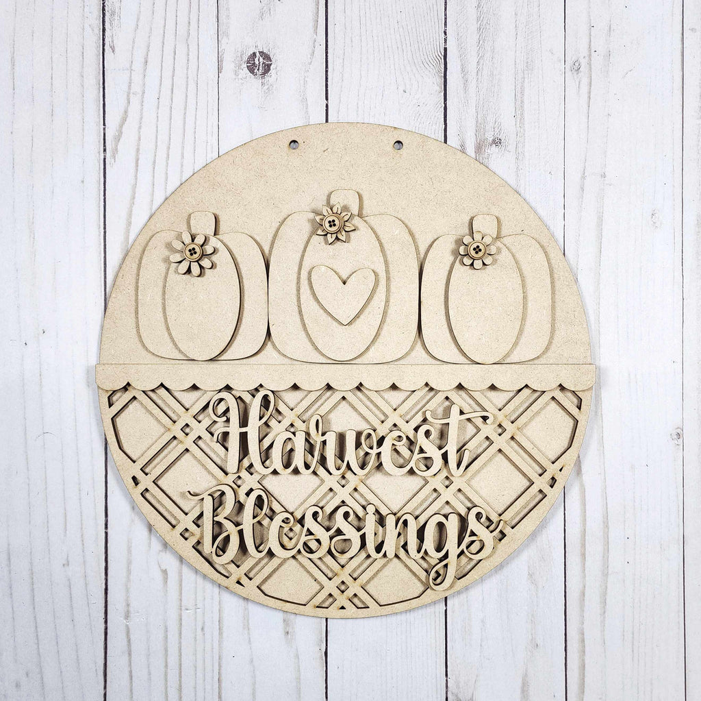 Harvest Blessings Door Hanger