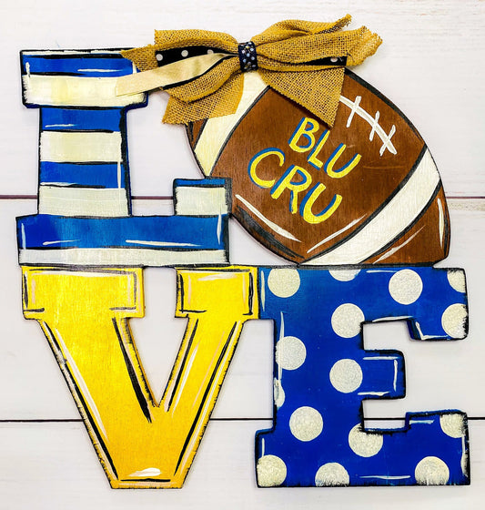 Love Football Door Hanger