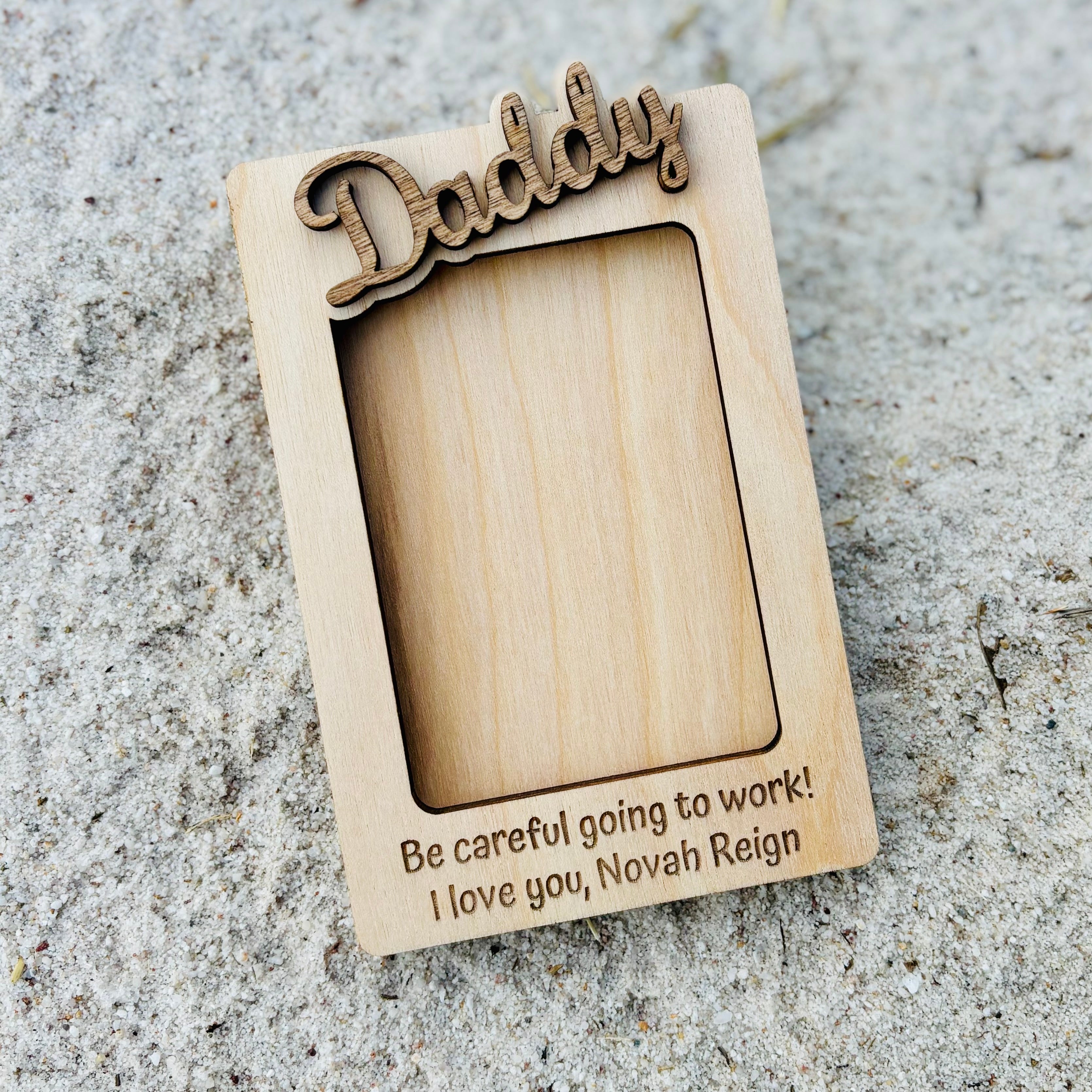 Father's Day Small Photo Frame for Visor or Magnet
