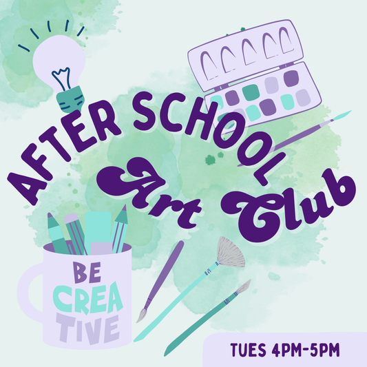 Kids Afternoon Art Club Tuesdays @4pm