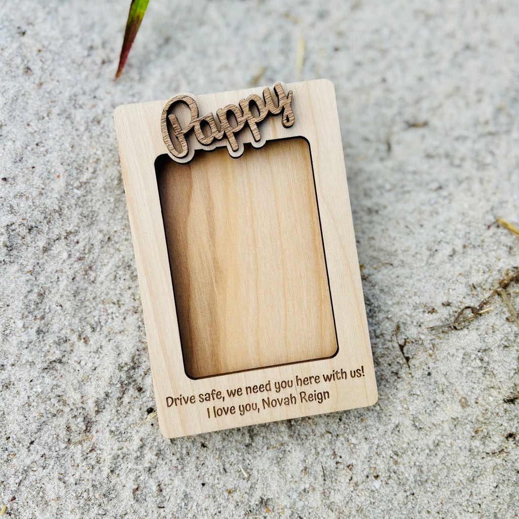 Father's Day Small Photo Frame for Visor or Magnet