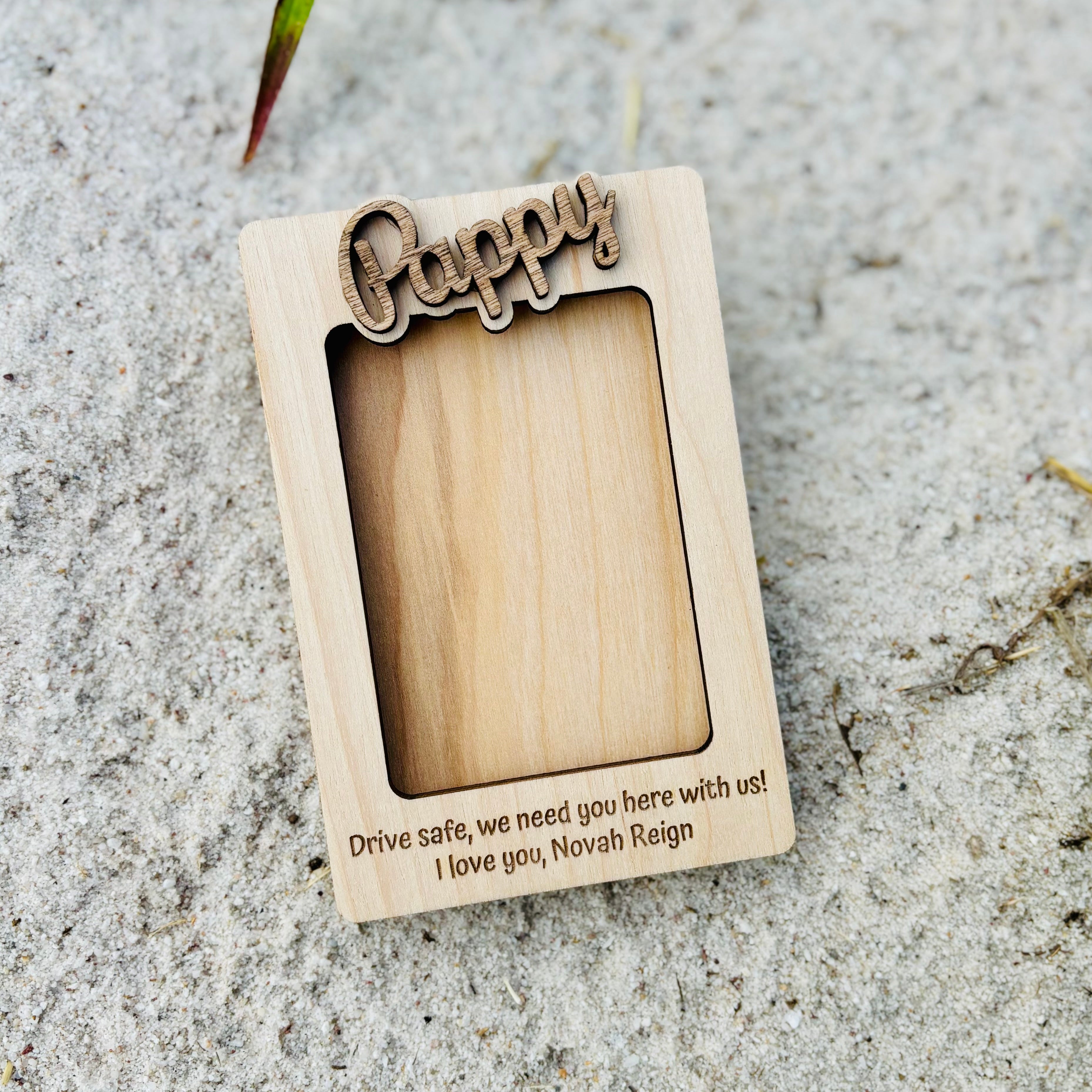 Father's Day Small Photo Frame for Visor or Magnet