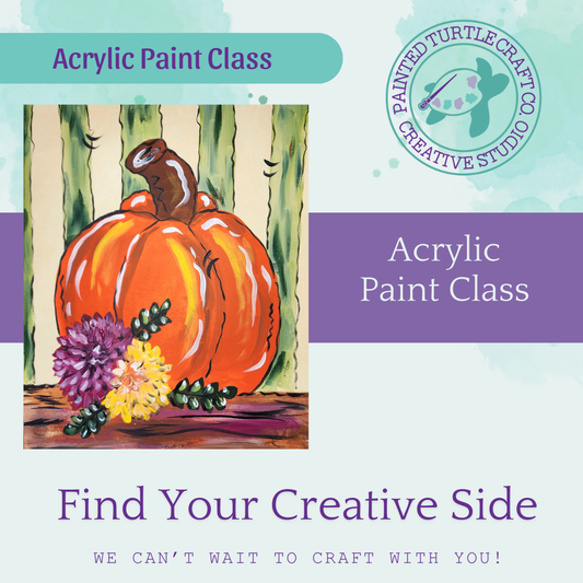 Acrylic Canvas Fall Pumpkin Tues Sept 16th @6pm