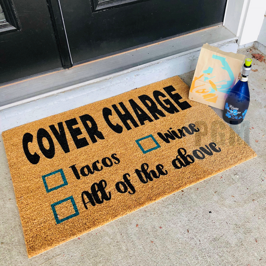 Cover Charge Welcome Mat Design 202449