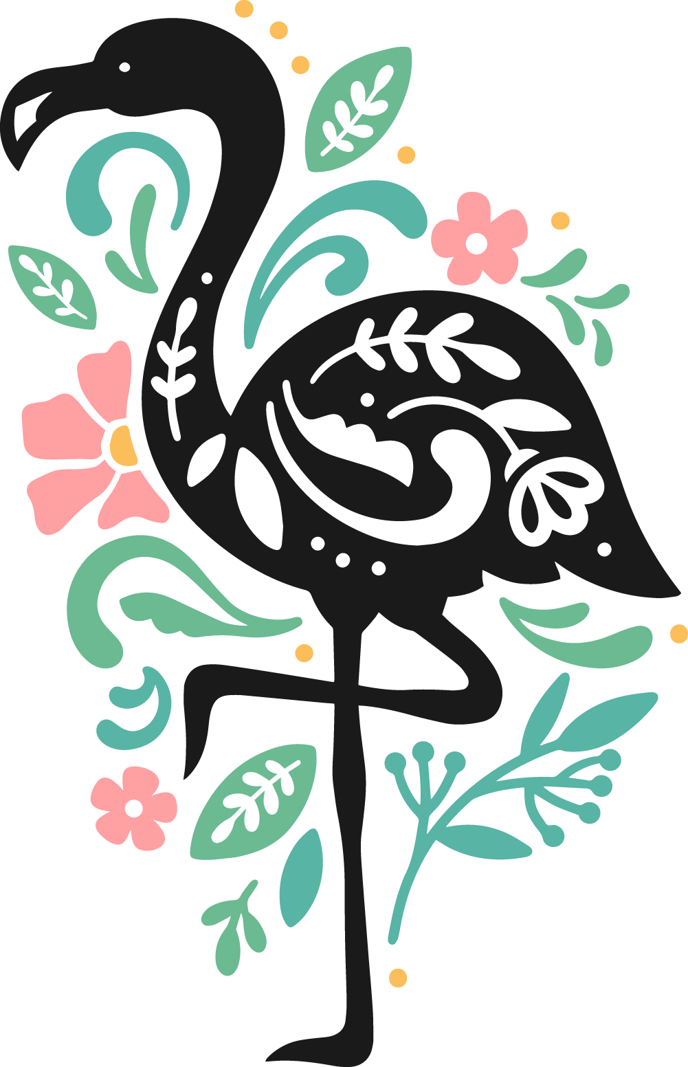 Folk Art Flamingo 2474