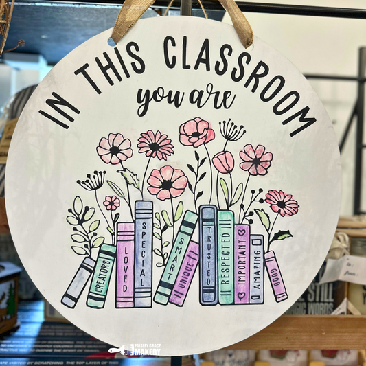 Teacher Classrom Afirmation Book Doorhanger