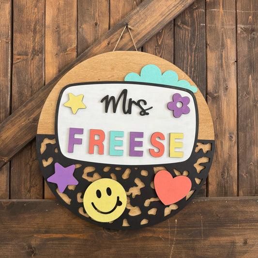 Personalized Teacher Composition Book Door Hanger