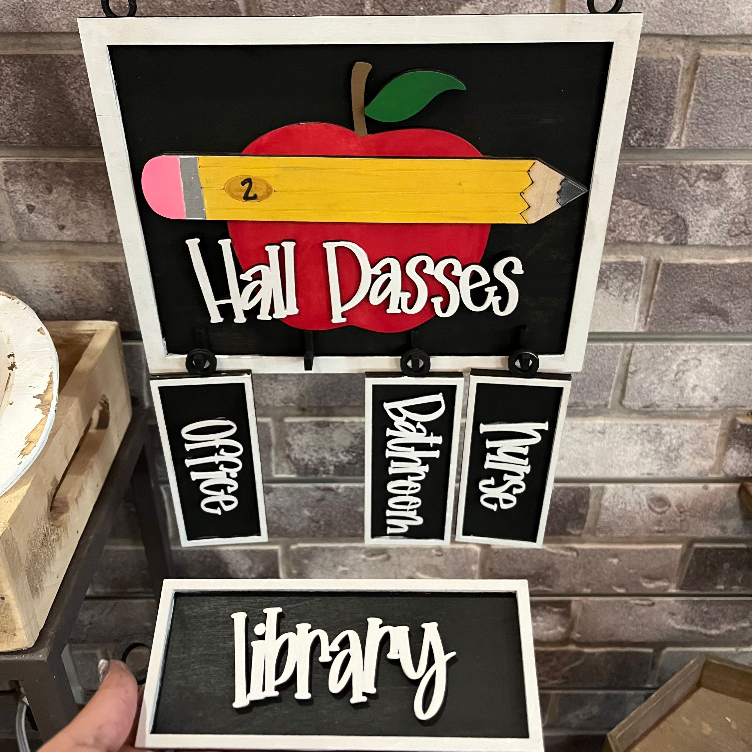 Personalized Teacher Hall Pass Set