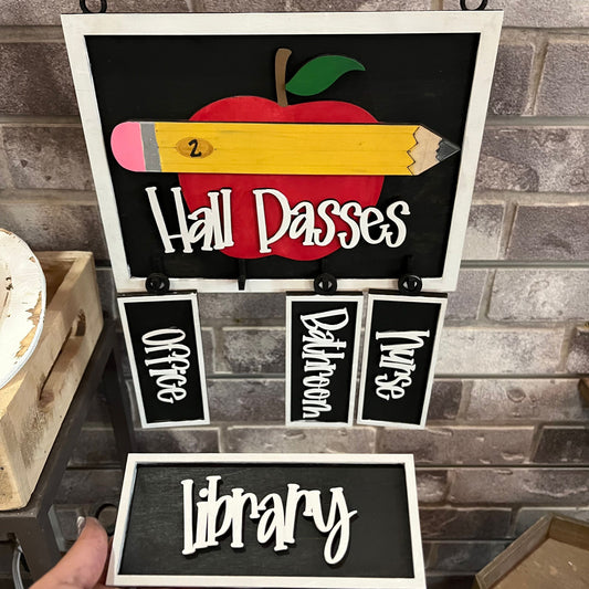 Personalized Teacher Hall Pass Set