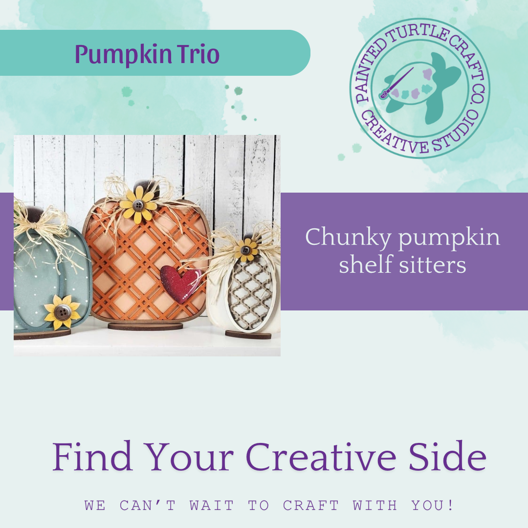 Fall Chunky Pumpkin Shelf Sitters Friday September 5th @6pm