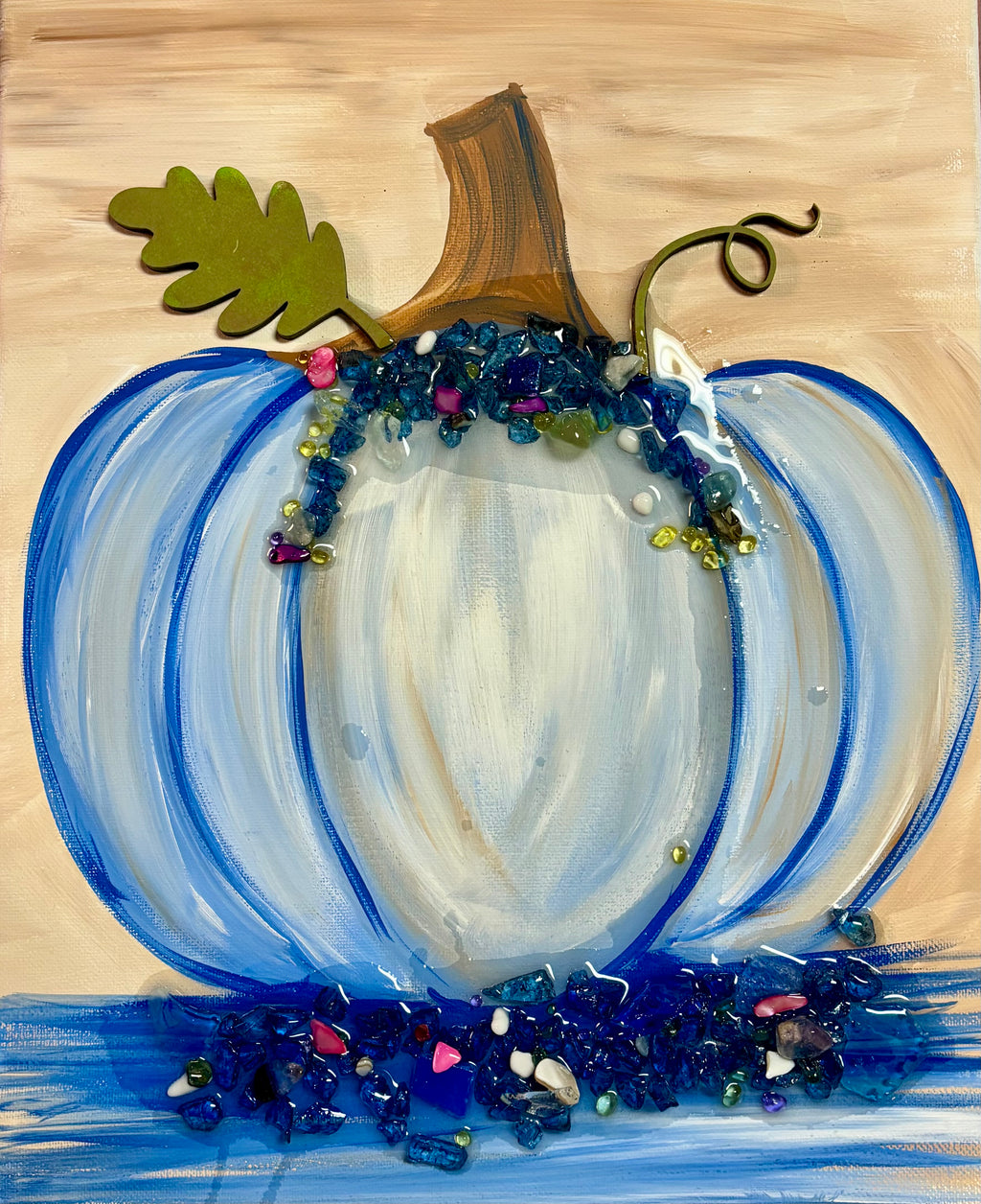 Mixed Media Pumpkin Canvas PT1278