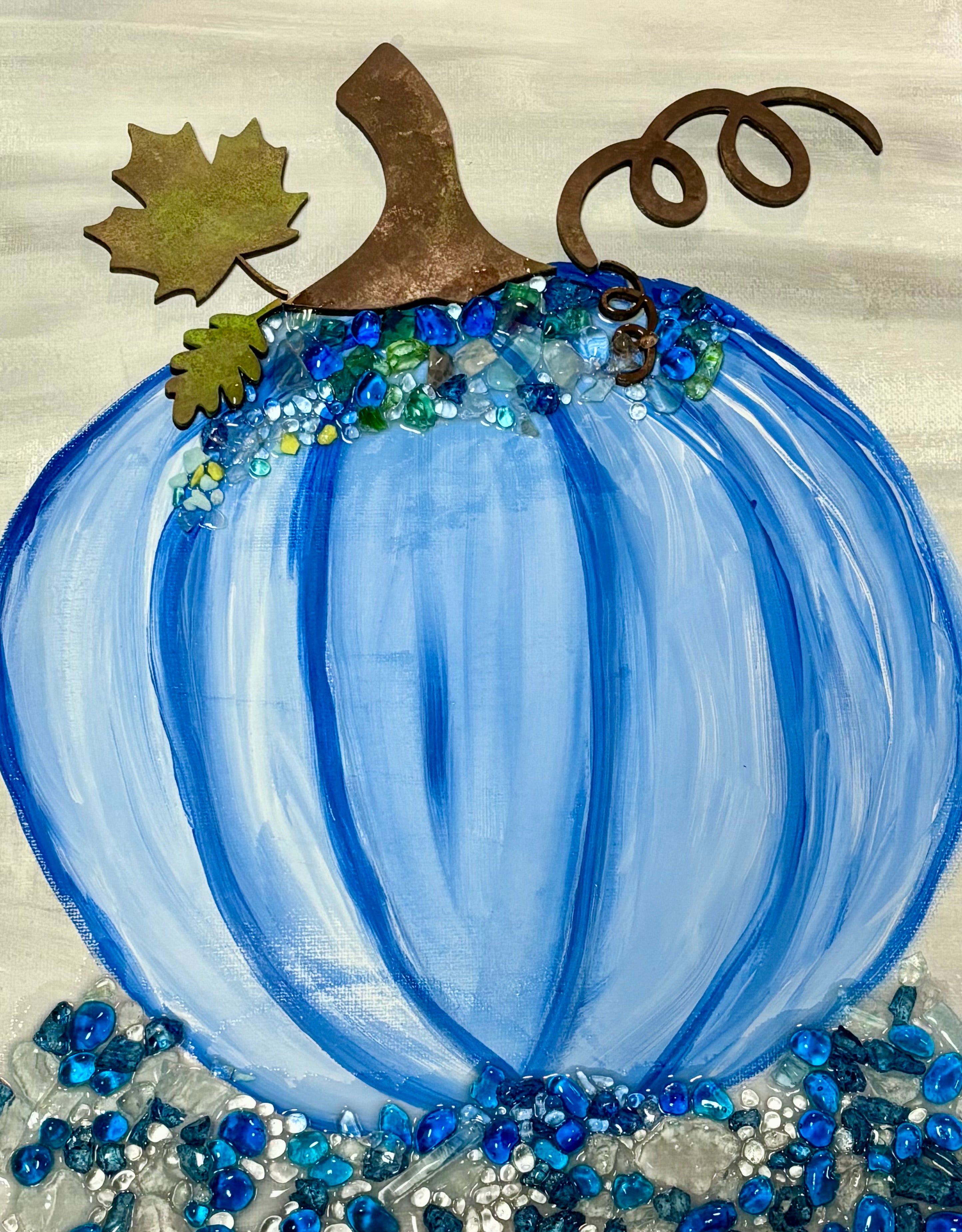 Mixed Media Pumpkin Canvas PT1278
