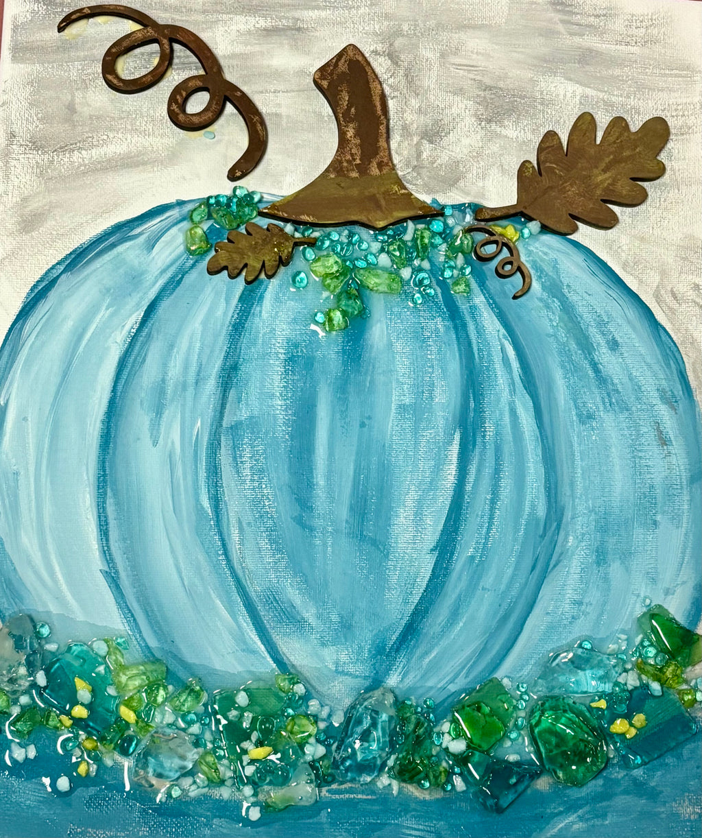 Mixed Media Pumpkin Canvas PT1278