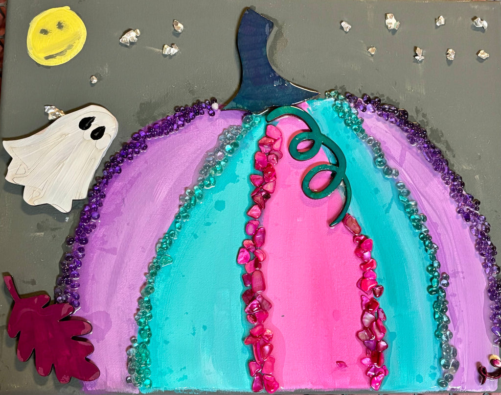 Mixed Media Pumpkin Canvas PT1278