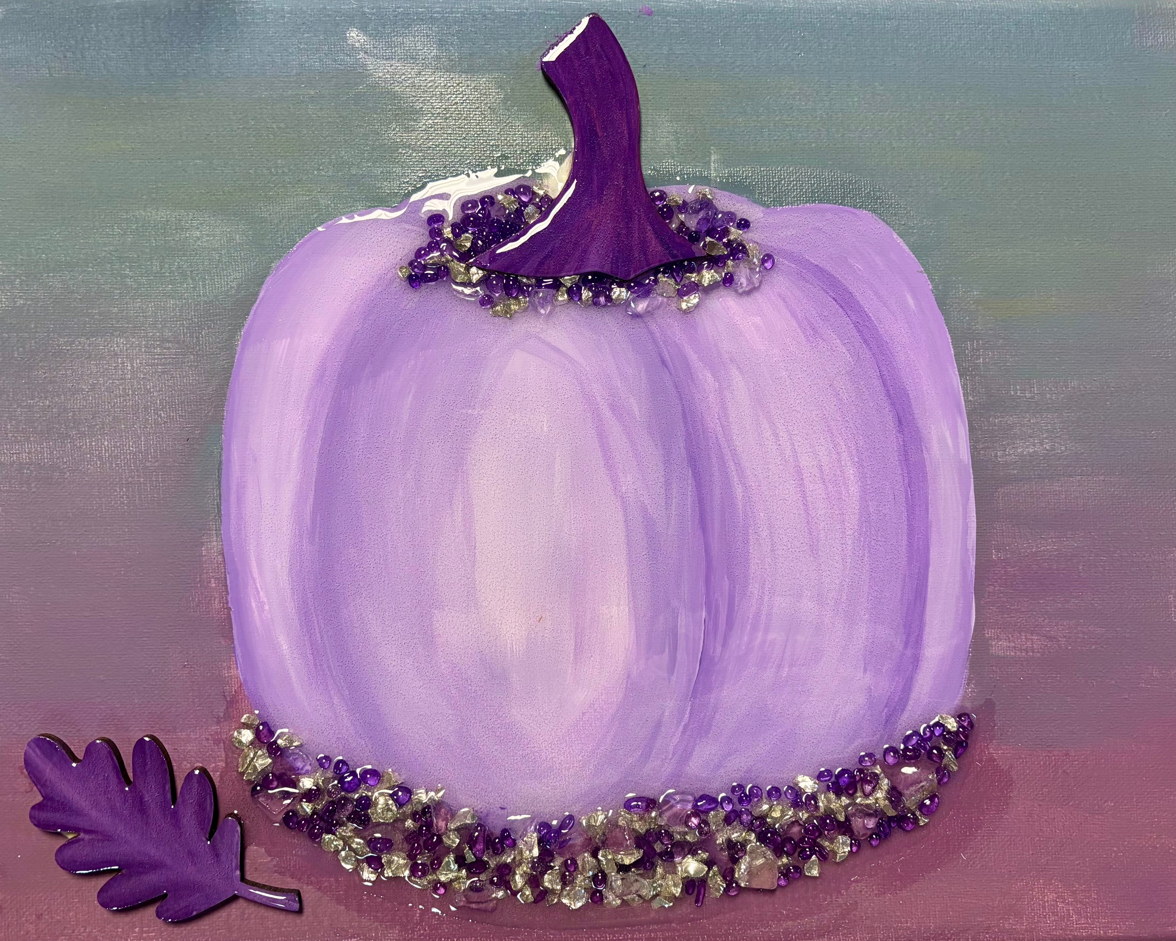 Mixed Media Pumpkin Canvas PT1278