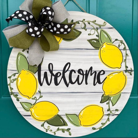 Lemon Welcome Door Hanger