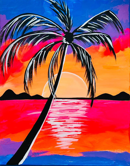 Summer Sunset Palms