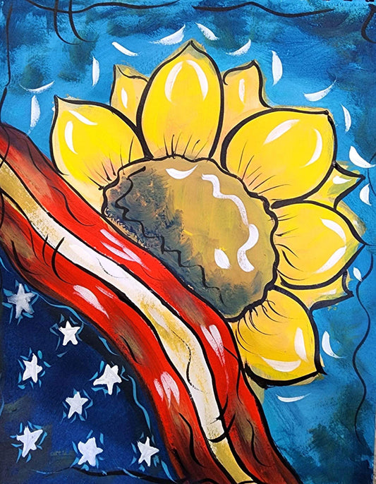Patriotic Sunflower