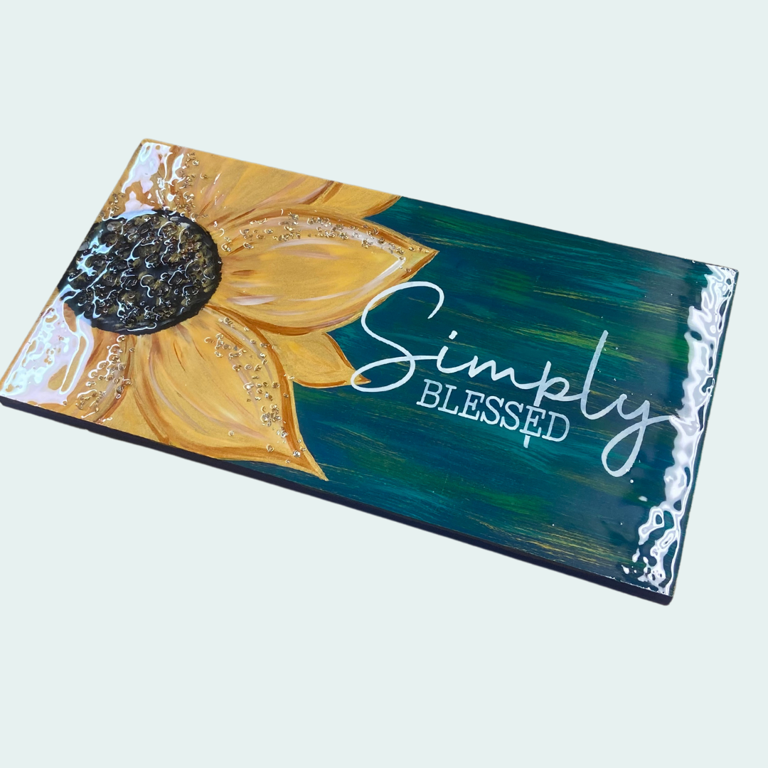 Simply Blessed Sunflower Plank PT1019