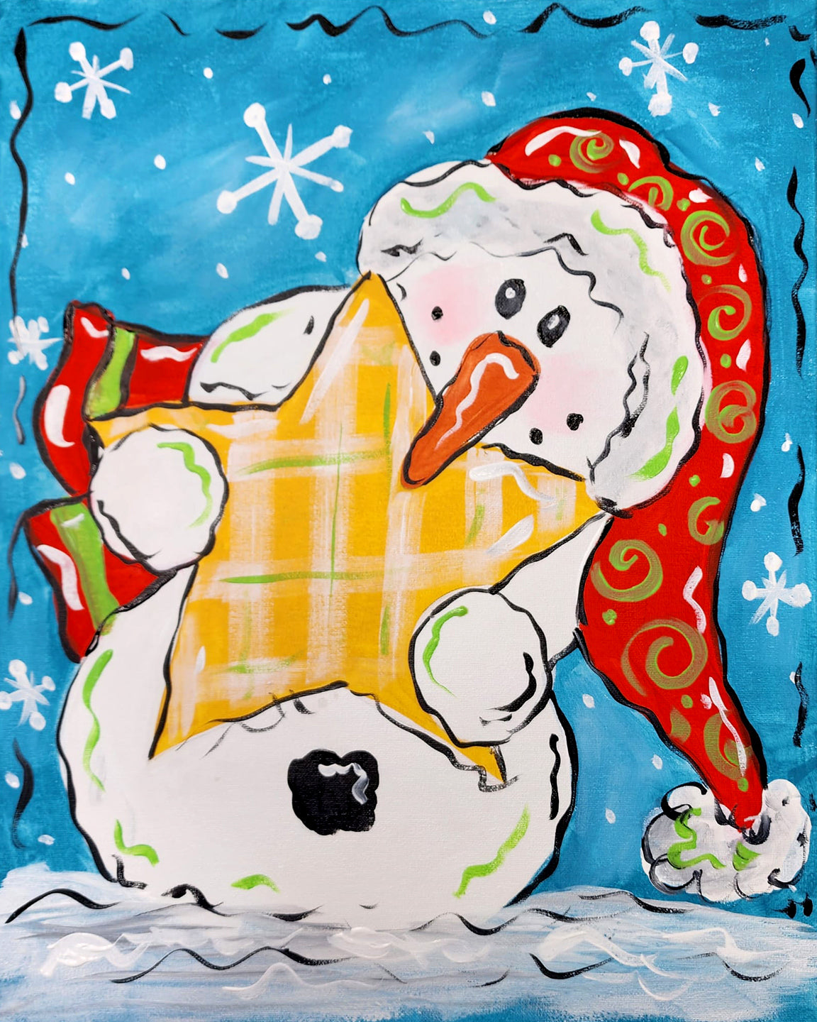 Snowman with Star PT1173