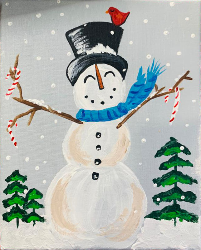 Candy Cane Snowman