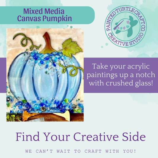 Mixed Media Canvas Pumpkin Thurs Sept 25th @6pm