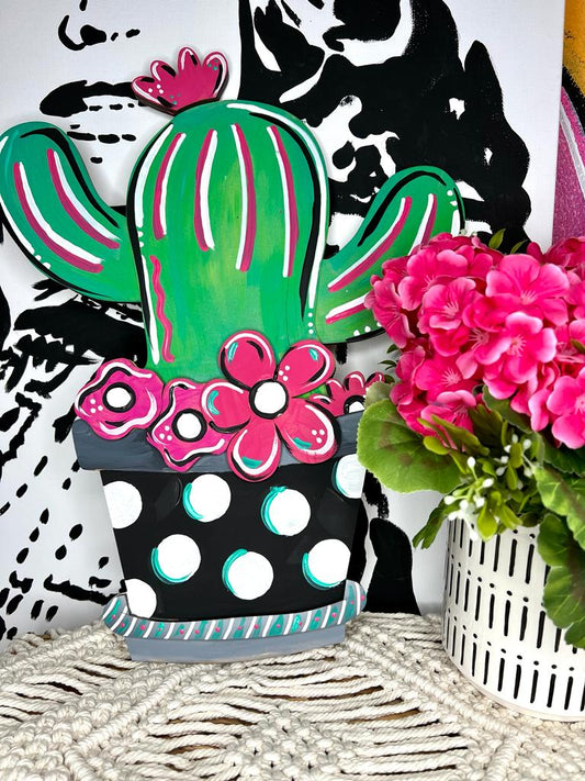 Spring Cactus Door Hanger