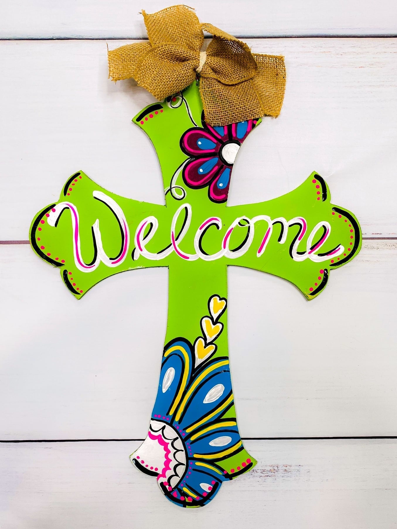 Welcome Cross Door Hanger